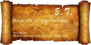 Bajczár Tarziciusz névjegykártya