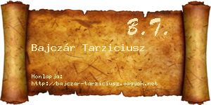 Bajczár Tarziciusz névjegykártya